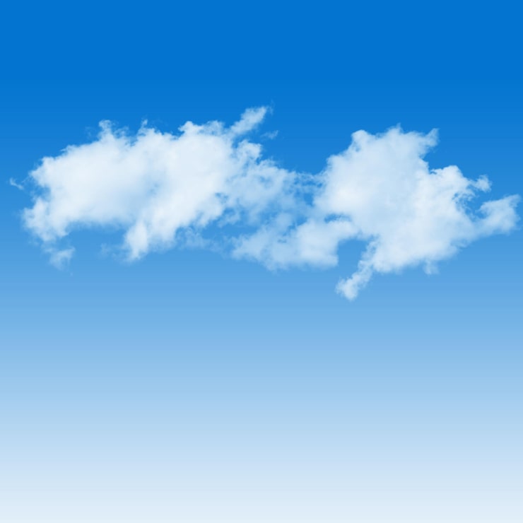 PSD een wolk die in de hemel is die blauw is