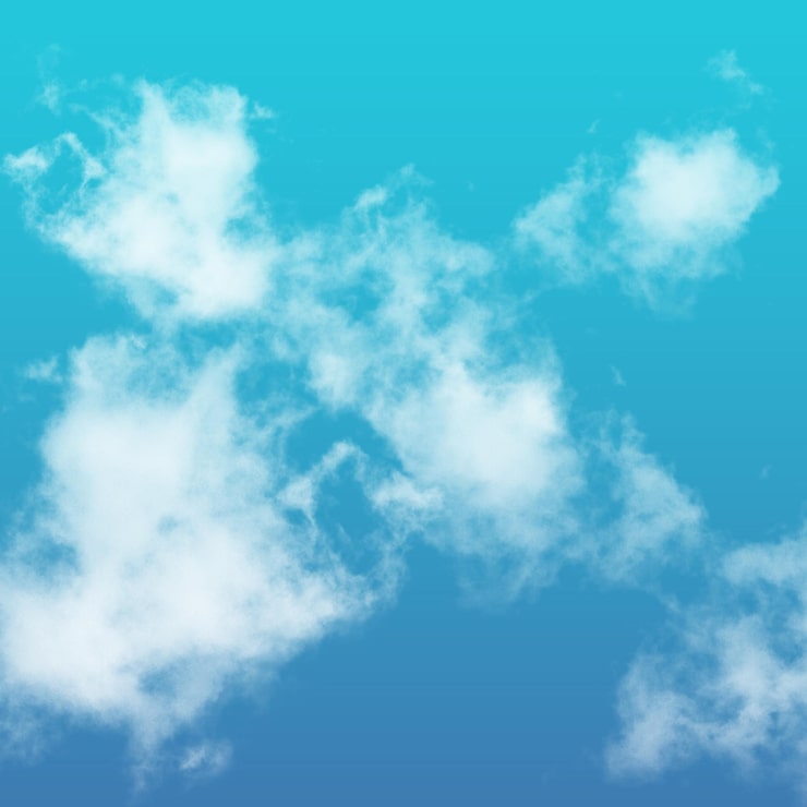 PSD een wolk met een vogel erop.