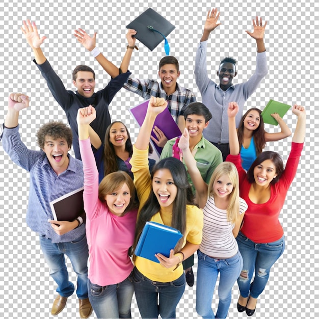 PSD eksklusiv bilde skisse collage bilde av glade studenter