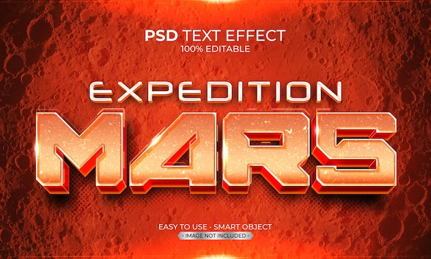 PSD ekspedisjon mars teksteffekt