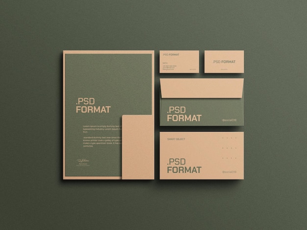 Elegant groen briefpapiermodel