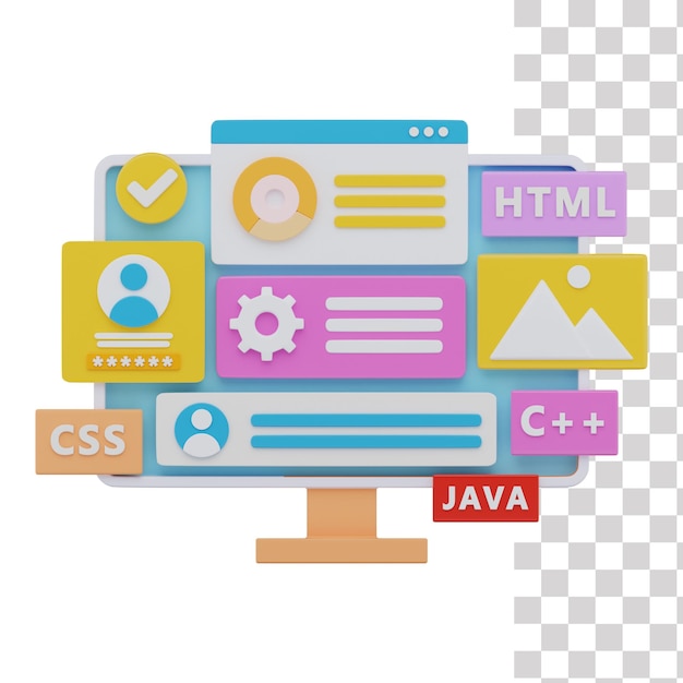 PSD en computerskærm med ordet java på