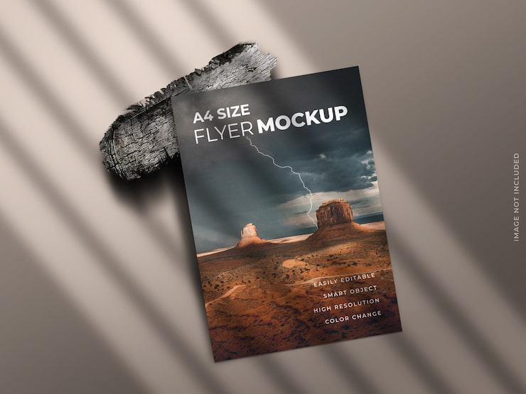 PSD enkeltsidet flyer eller brochure eller brochure mockup