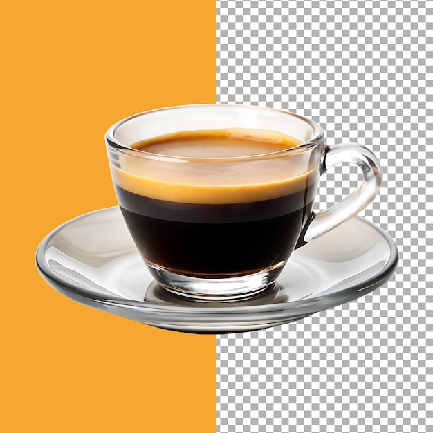 PSD espresso i en glasskopp