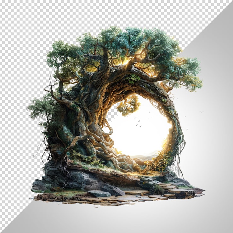 PSD et bilde av et tre med ordet «tree» på