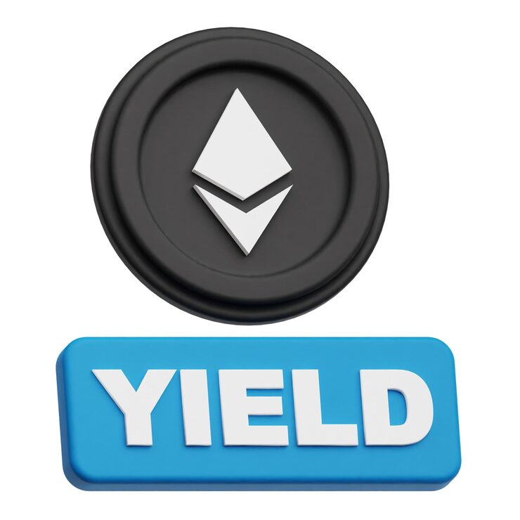 PSD ethereum kripto para birimi beyaz arka planda izole edilmiş 3b simgesi