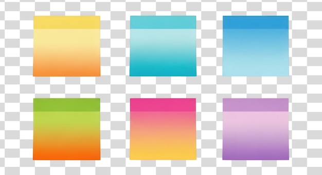 PSD farverig gradient post-it-lappe samling