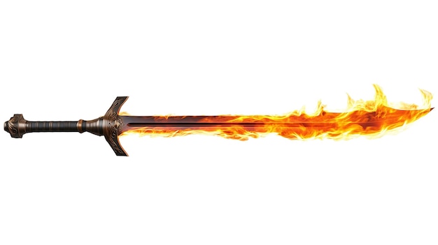 PSD flammende sverd isolert