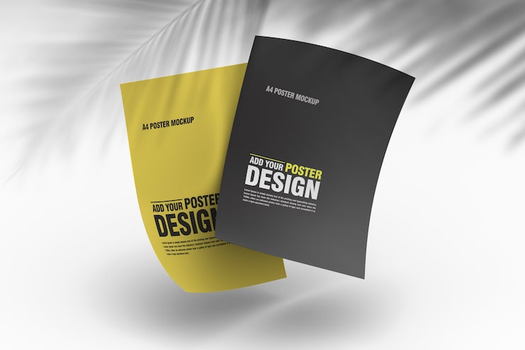 PSD flyer og plakat mockup