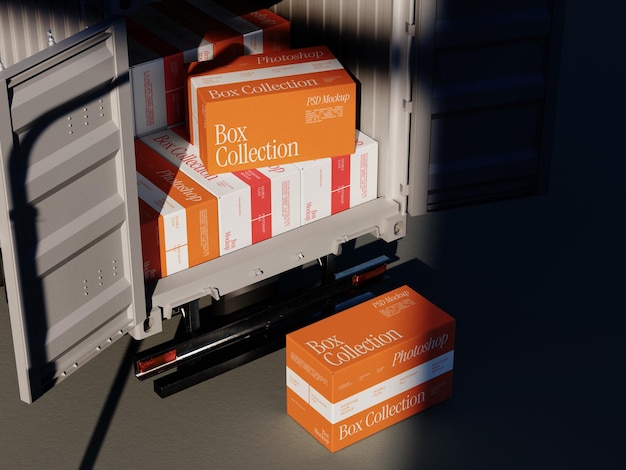 PSD fraktcontainer mockup