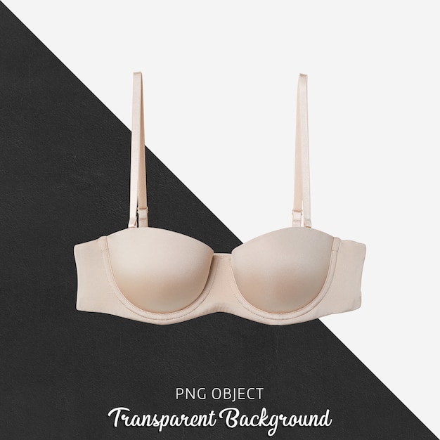 PSD framifrån av beige bh mockup