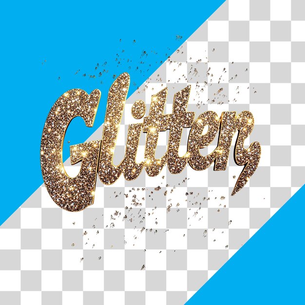 PSD funklende tekstdesign med glittereffekt
