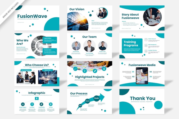 PSD fusionwave forretningspresentasjonsdesignmal