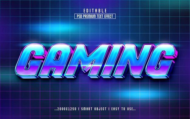 PSD gaming psd editable text effect