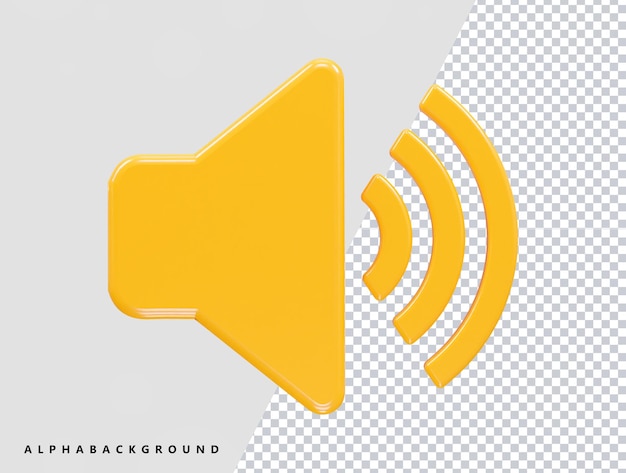 PSD geluid volume pictogram vector weergave