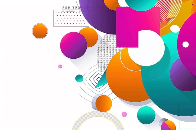 PSD geometryczny gradient na przezroczystym tle