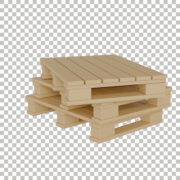 PSD gestapelde pallets