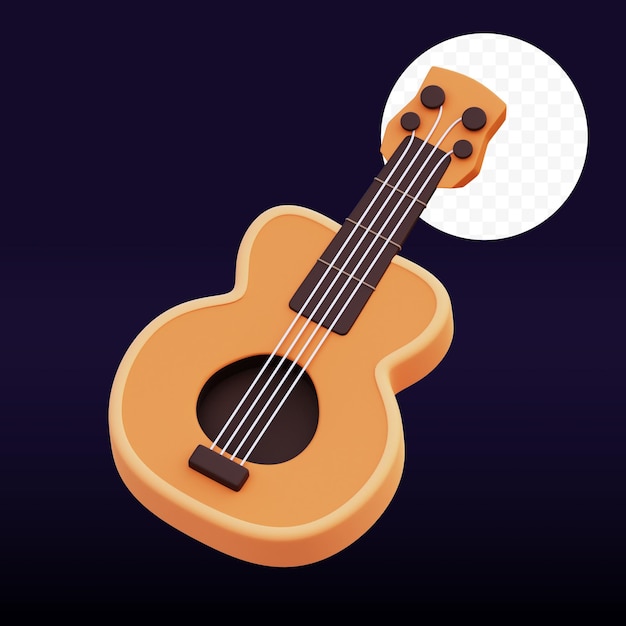 PSD gitarr 3d-illustration