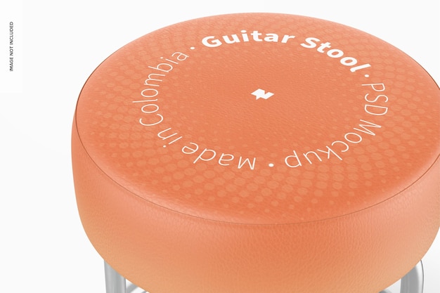 PSD gitarrpall mockup, närbild