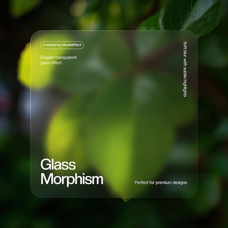 PSD glassmorfisme ui-effekt med elegant gjennomsiktighet og myk uskarphet