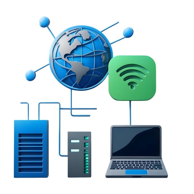 PSD globalt internetnetværk og cloud computing-infrastruktur.