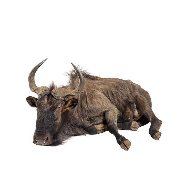 PSD gnu ligga ner på vit bakgrund