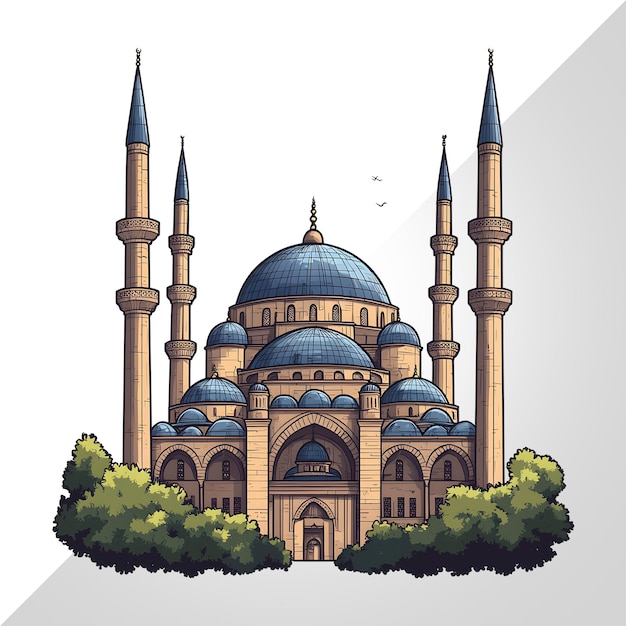 PSD görkemli sultanahmet camii