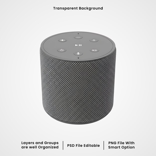 PSD grå smart højttaler mockup