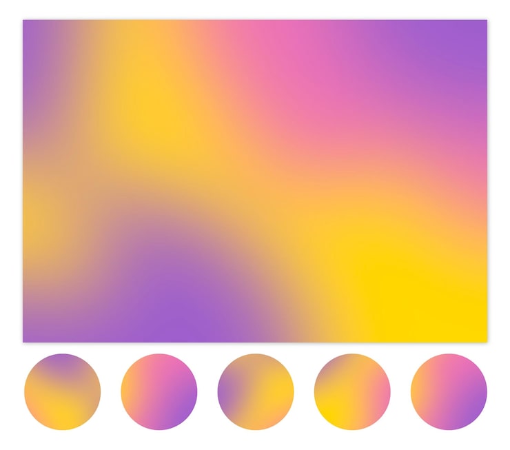 PSD gradient lilla gul rosa