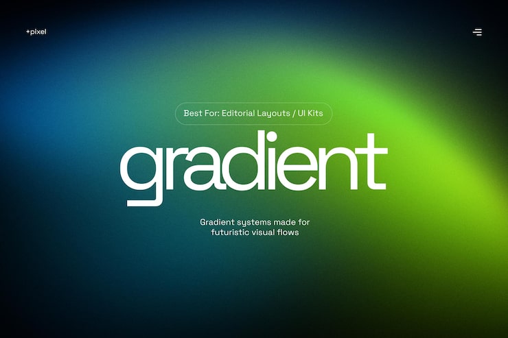 PSD gradient systemer til futuristiske visuelle flows
