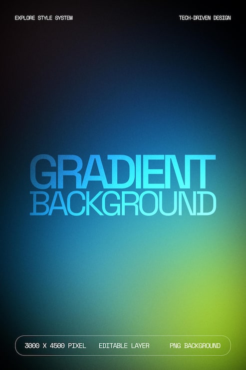 PSD gradientbakgrunn for stilig design