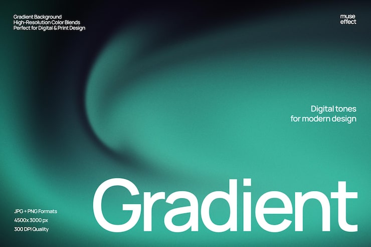 PSD gradientbakgrunner for digital design