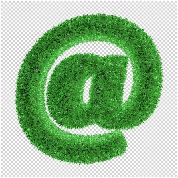 PSD græssymbol 3d-rendering