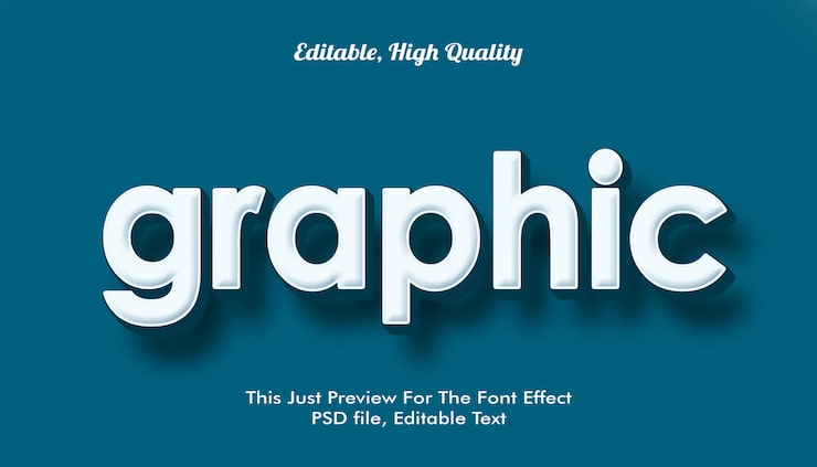 PSD grafisk, modern 3d-rendera trendig typsnittseffekt