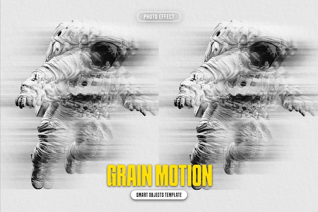 PSD grain motion photo effect for plakat