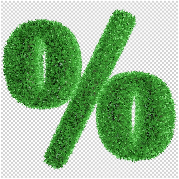 PSD gras symbool 3d-rendering