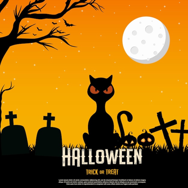 PSD gratis psd halloween ontwerp sjabloon