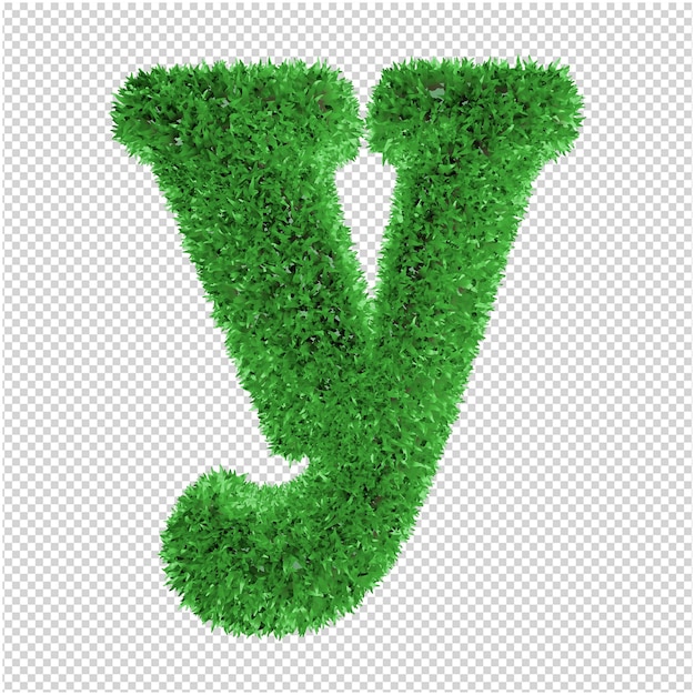 PSD gressbokstav 3d-rendering