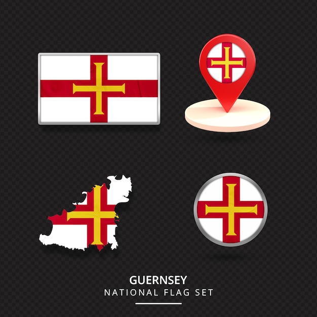 PSD guernseys nationalflag kortplacering element design