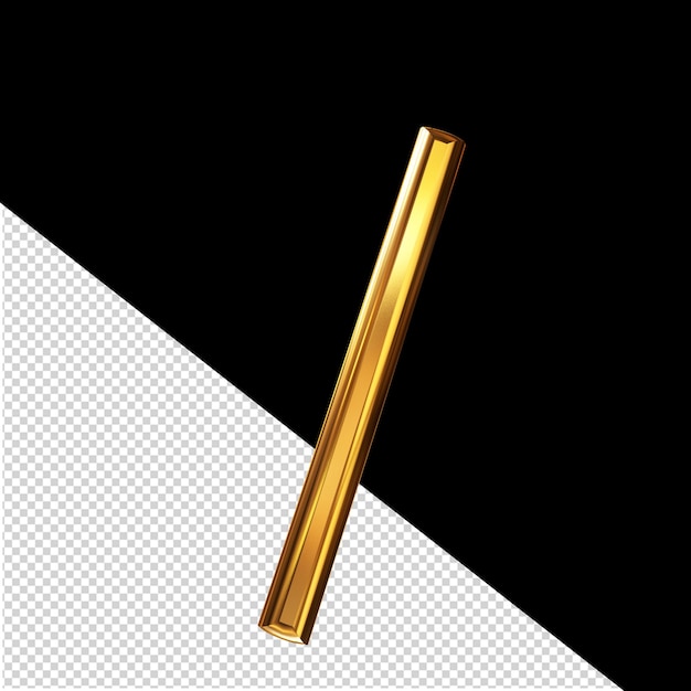 PSD guld 3d symbol med affasning