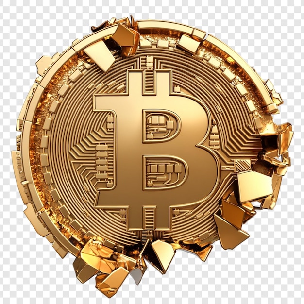 PSD guld bitcoin, der splintres, eksploderer, kryptovaluta, digital valuta