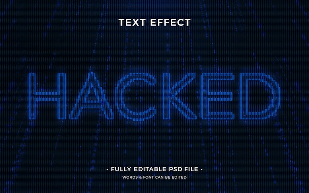 PSD hacker-teksteffect