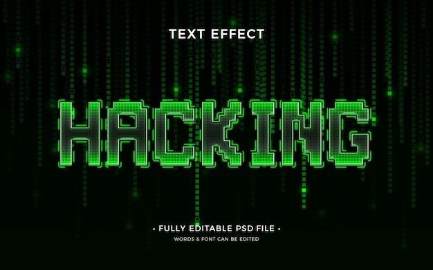 PSD hacker-teksteffekt