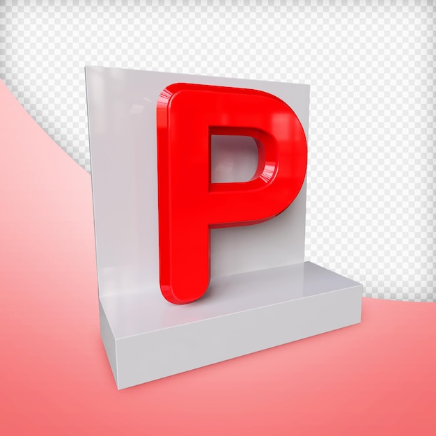 PSD harf 3d render premium psd