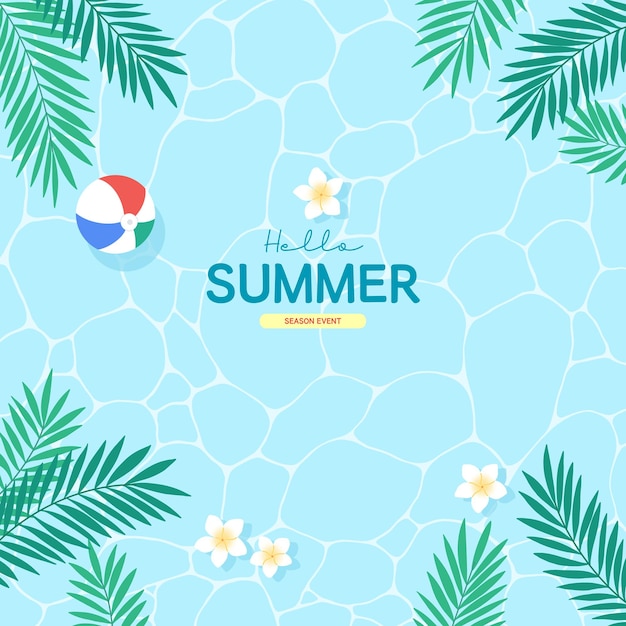 PSD こんにちは 夏のプールサイドの楽しみ