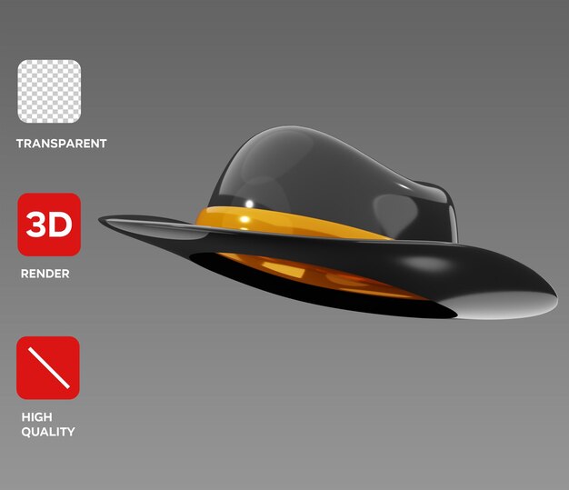 PSD hoed 3d illustratie icoon