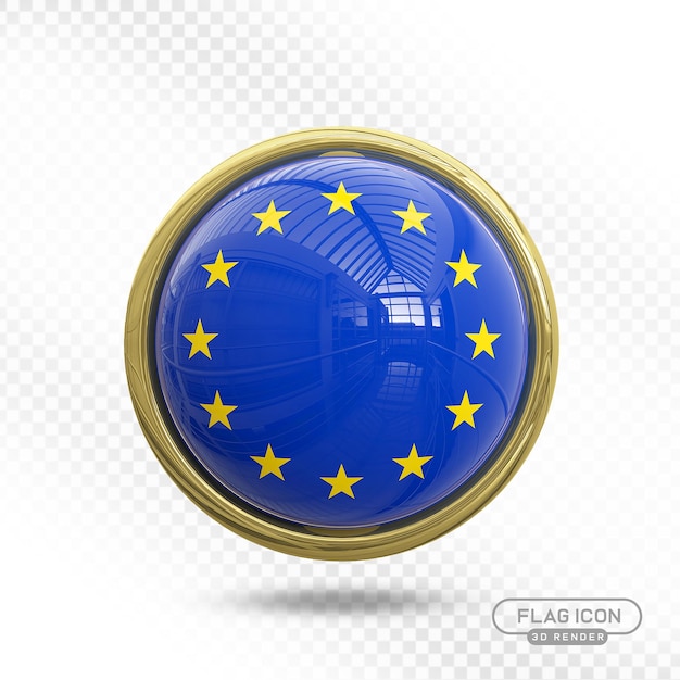 PSD ikona 3d flagi ue