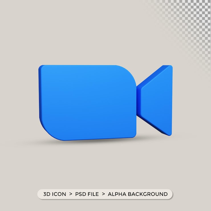 PSD ikona aplikacji zoom w renderowaniu 3d