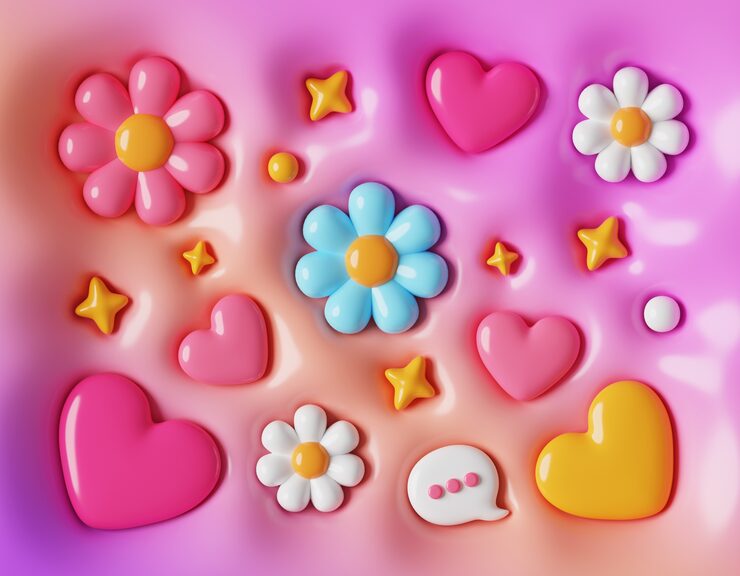 Inflated wallpaper background
