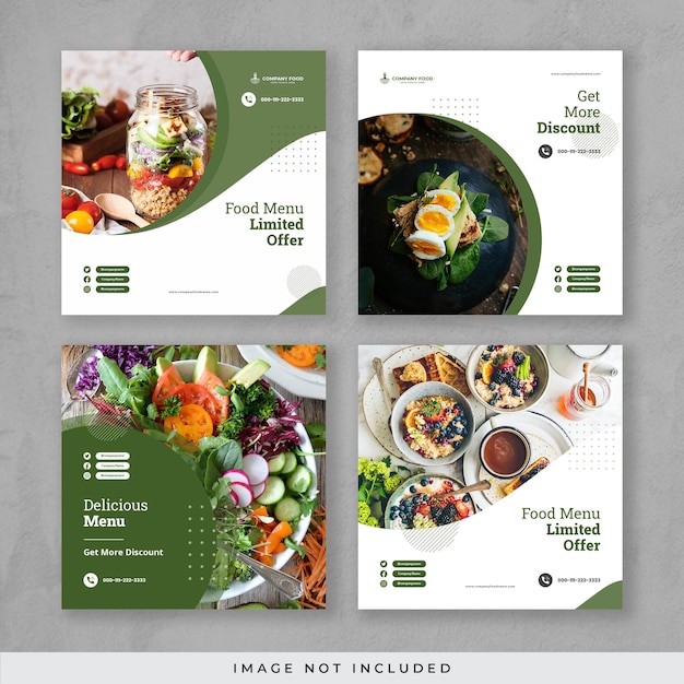 PSD instagram-bericht over gezond eten